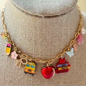 Colorful Teacher Charm Necklace
